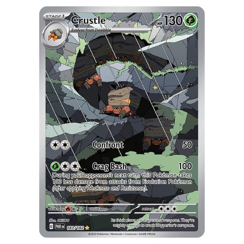 Crustle Illustration Rare - PAR #183/182 - Pokémon Scarlet & Violet: Paradox Rift