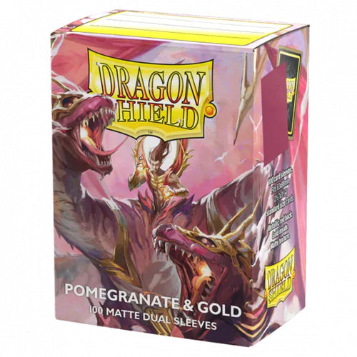 Dragon Shield: Standard Sleeves Dual Matte - 100st - Pomegranate & Gold