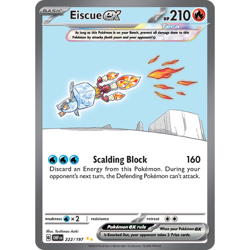 Eiscue ex - Special Illustration Rare - OBF 222/197 - Pokémon Scarlet & Violet: Obsidian Flames