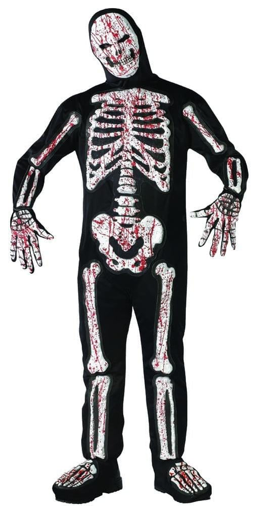 Bloody Skelebones Costume Adult