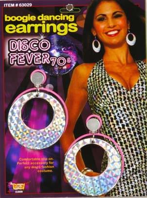 Disco Boogie Dancing Costume Earrings