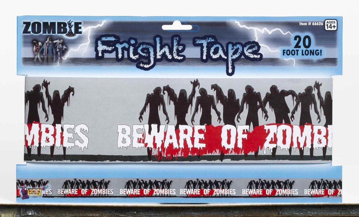 Beware of Zombies Warning Tape Halloween Party Prop Decoration