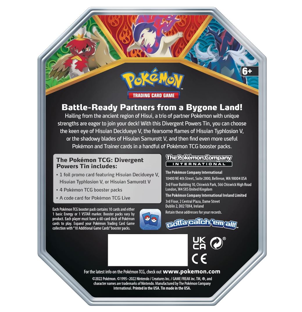 Pokémon Divergent Powers Tin: Hisuian Samurott V