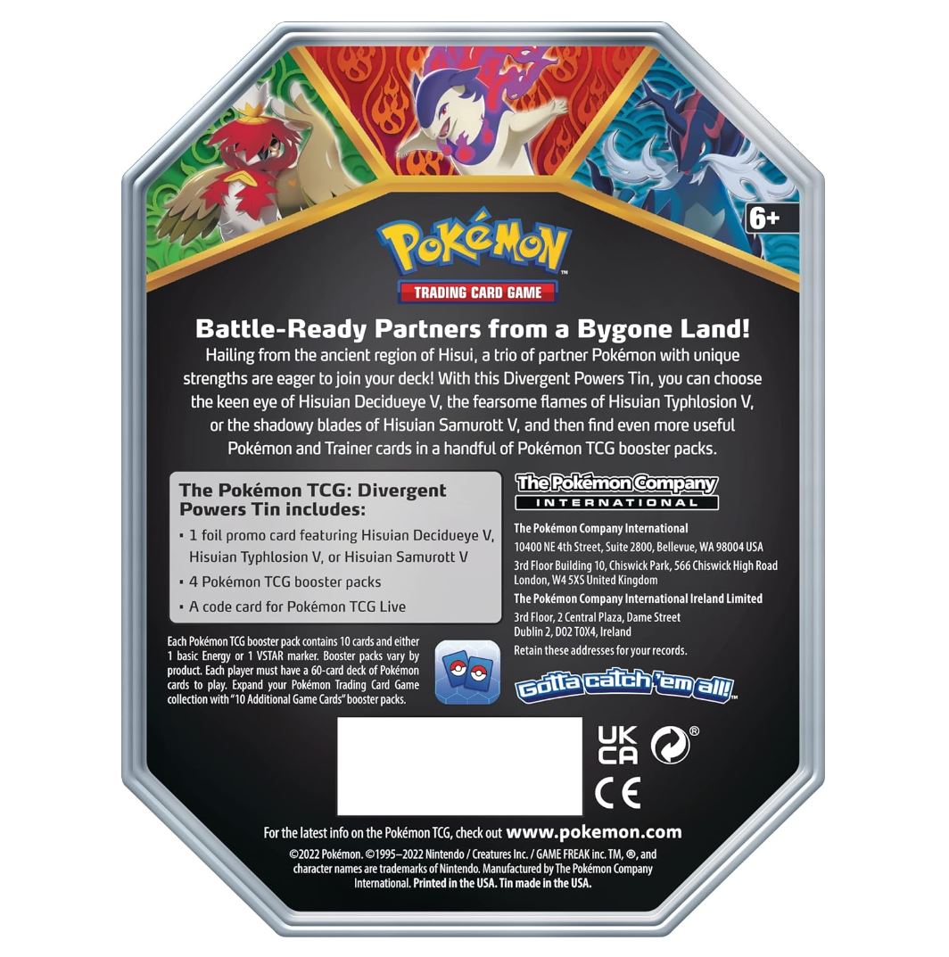 Pokémon Divergent Powers Tin: Hisuian Typhlosion V