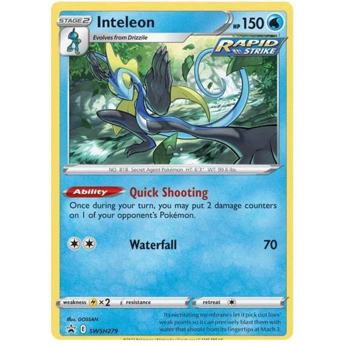 Inteleon Holo - SWSH279 Black Star Promo - Pokémon Sword & Shield: Crown Zenith