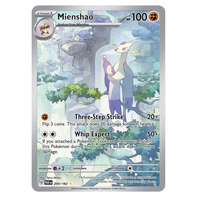 Mienshao Illustration Rare - PAR #200/182 - Pokémon Scarlet & Violet: Paradox Rift