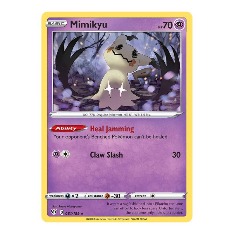 Mimikyu Cosmos Holofoil - 081/189 - Pokémon Sword & Shield: Darkness Ablaze