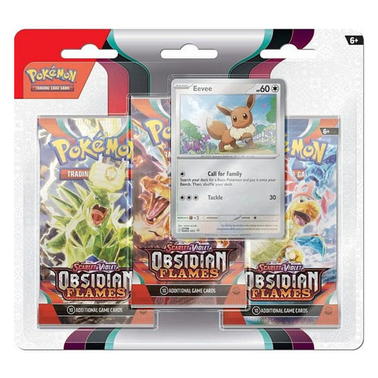 Pokémon Scarlet & Violet 3: Obsidian Flames 3-Pack Blister: Eevee