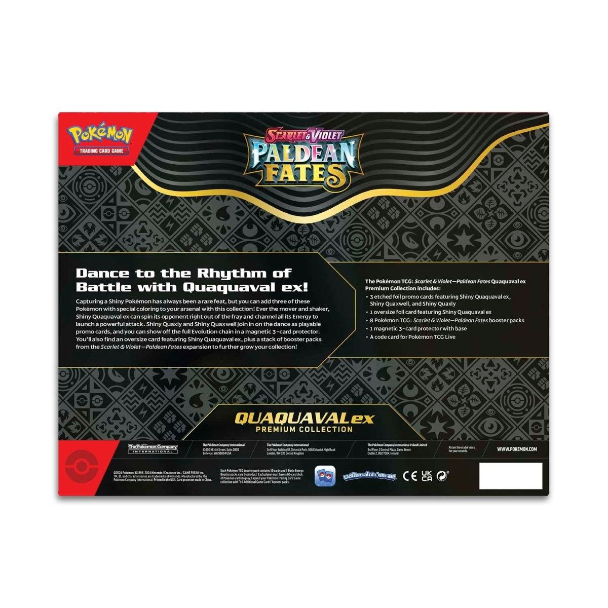 Pokémon Scarlet & Violet 4.5: Paldean Fates Premium Collection Box - Quaquaval ex