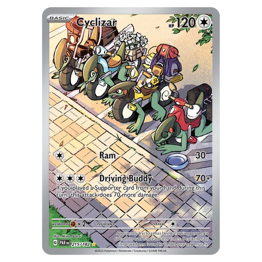Cyclizar Illustration Rare - PAR #215/182 - Pokémon Scarlet & Violet: Paradox Rift