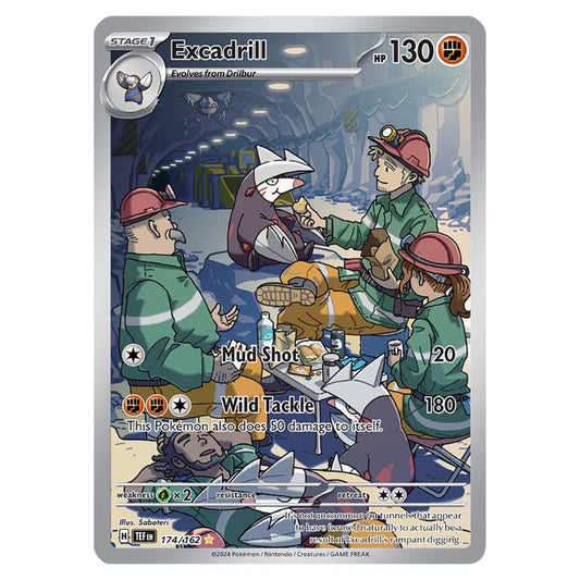 Excadrill Illustration Rare - TEF #174/162 - Pokémon Scarlet & Violet: Temporal Forces
