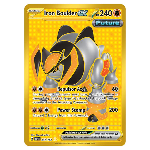 Iron Boulder ex - TEF #217/162 - Pokémon Scarlet & Violet: Temporal Forces