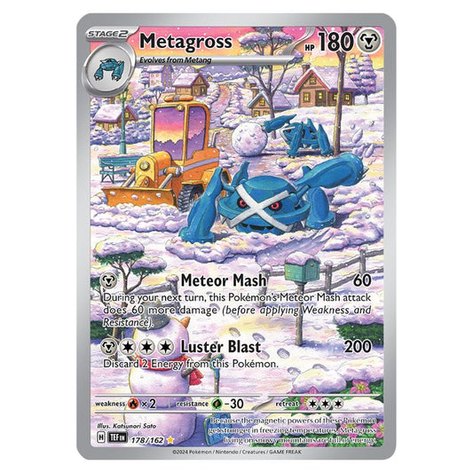 Metagross Illustration Rare - TEF #178/162 - Pokémon Scarlet & Violet: Temporal Forces