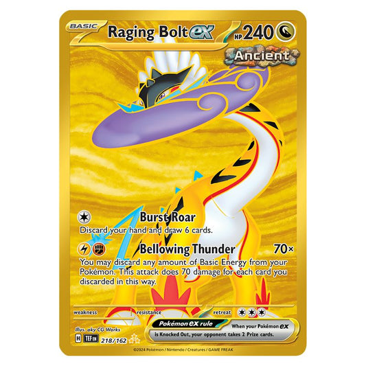 Raging Bolt ex - TEF #218/162 - Pokémon Scarlet & Violet: Temporal Forces