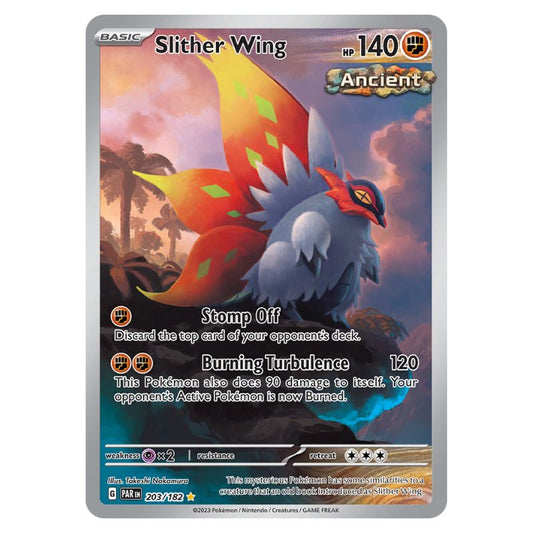 Slither Wing Illustration Rare - PAR #203/182 - Pokémon Scarlet & Violet: Paradox Rift
