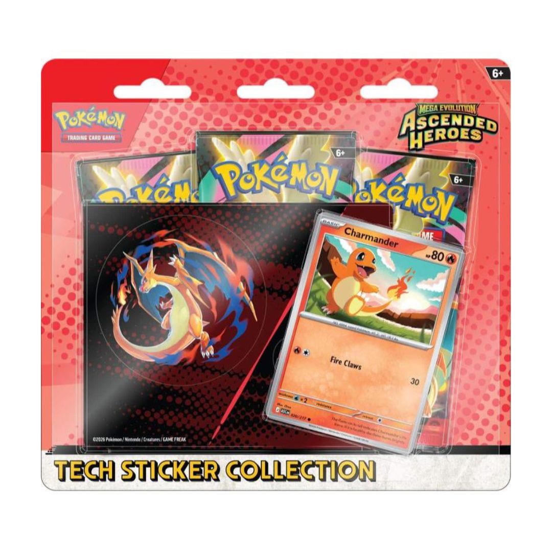 Pokémon Mega Evolution: Ascended Heroes Tech Sticker Collection - Charmander (MAX 1 PER KUND)