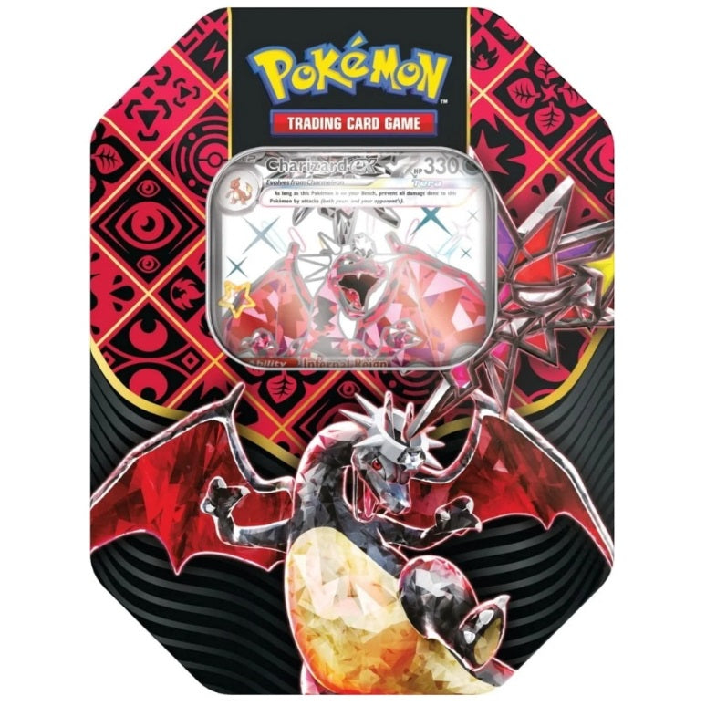 Pokémon Scarlet & Violet 4.5: Paldean Fates Tin - Shiny Charizard ex (MAX 2 PER KUND)