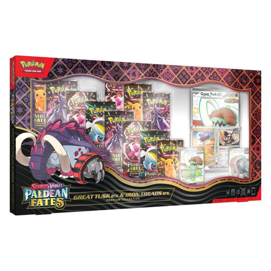Pokémon Scarlet & Violet: Paldean Fates Great Tusk ex & Iron Treads ex Premium Collection Box