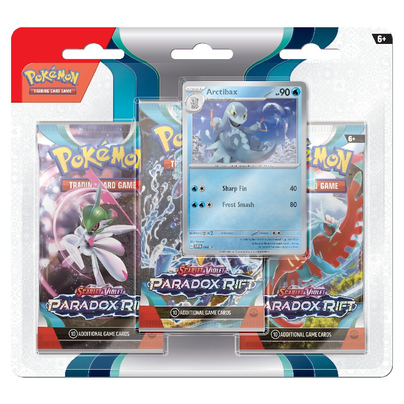 Pokémon Scarlet & Violet 4: Paradox Rift 3-Pack Blister - Arctibax