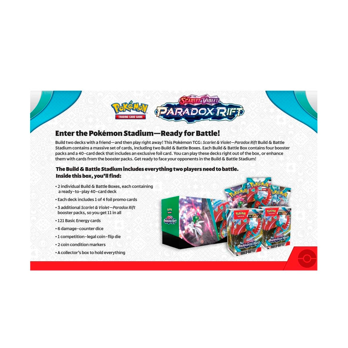Pokémon Scarlet & Violet: Paradox Rift Build & Battle Stadium Box