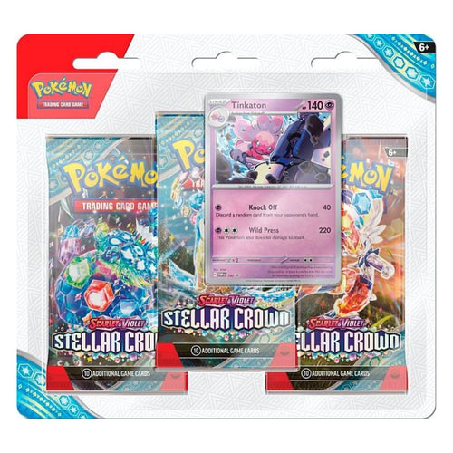 Pokémon Scarlet & Violet 7: Stellar Crown 3-Pack Blister - Tinkaton