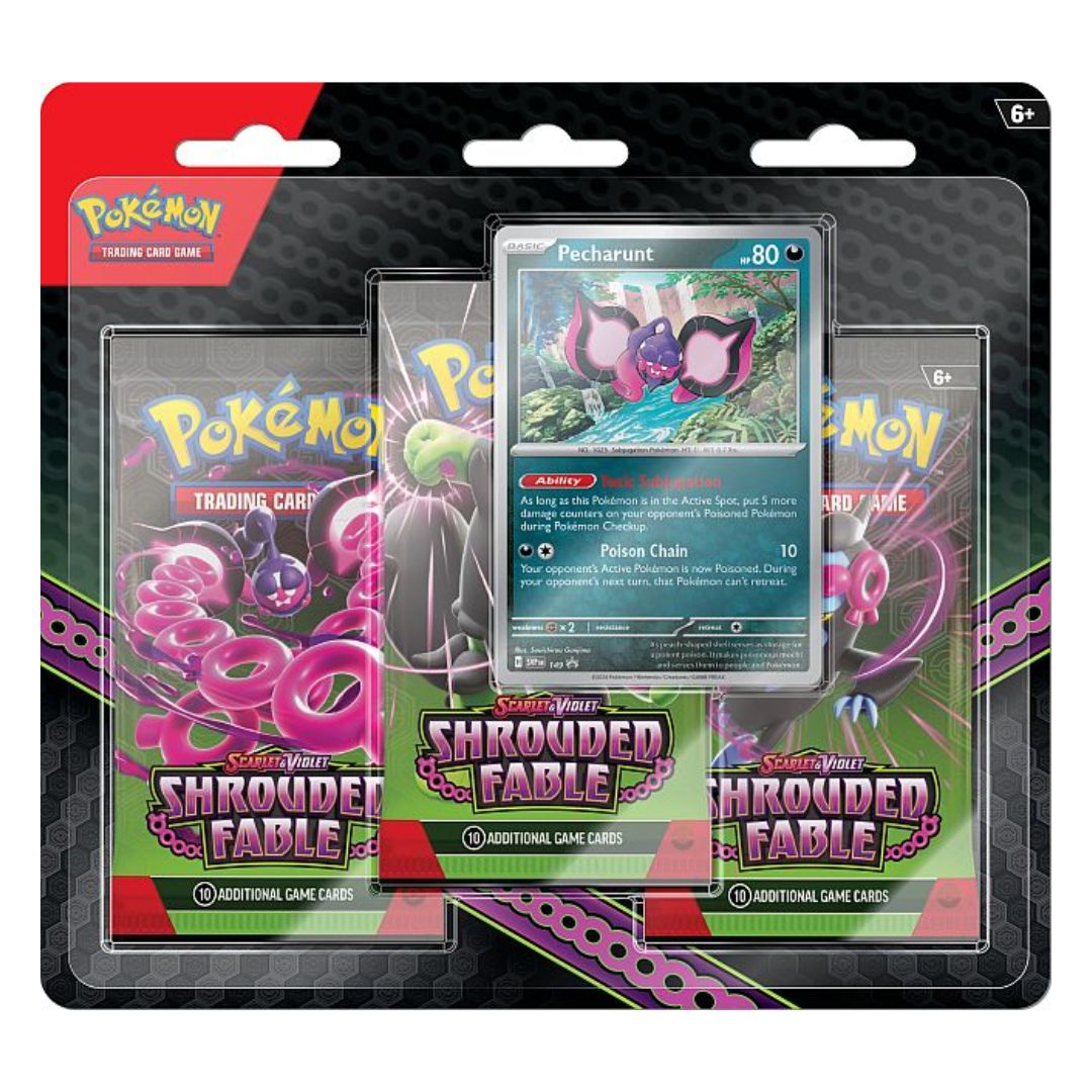 Pokémon Scarlet & Violet 6.5: Shrouded Fable 3-Pack Blister - Pecharunt