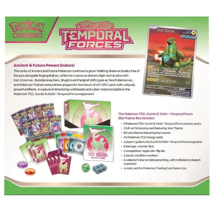 Pokémon Scarlet & Violet 5: Temporal Forces Elite Trainer Box - Iron Leaves