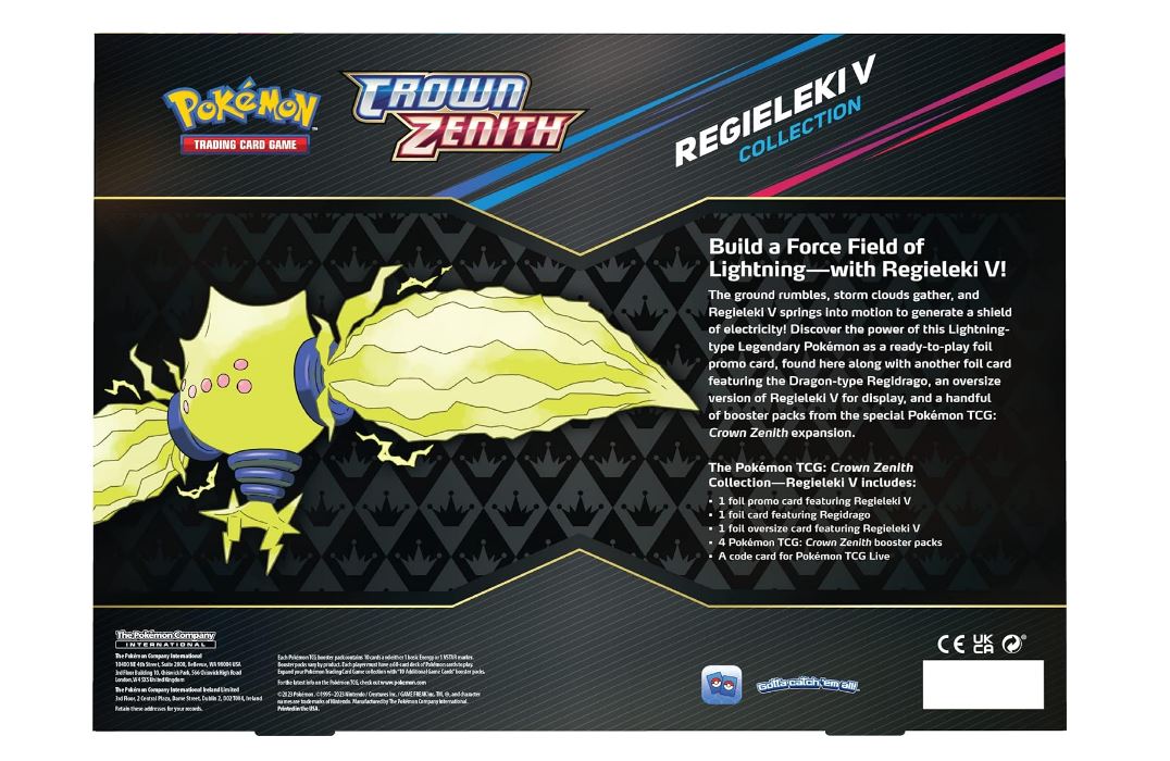 Pokémon TCG: Crown Zenith Regieleki V Collection Box