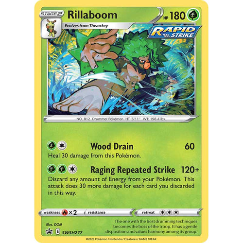 Rillaboom Holo - SWSH277 Black Star Promo - Pokémon Sword & Shield: Crown Zenith