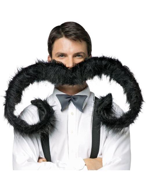 60 Super Stache Costume Moustache: Black