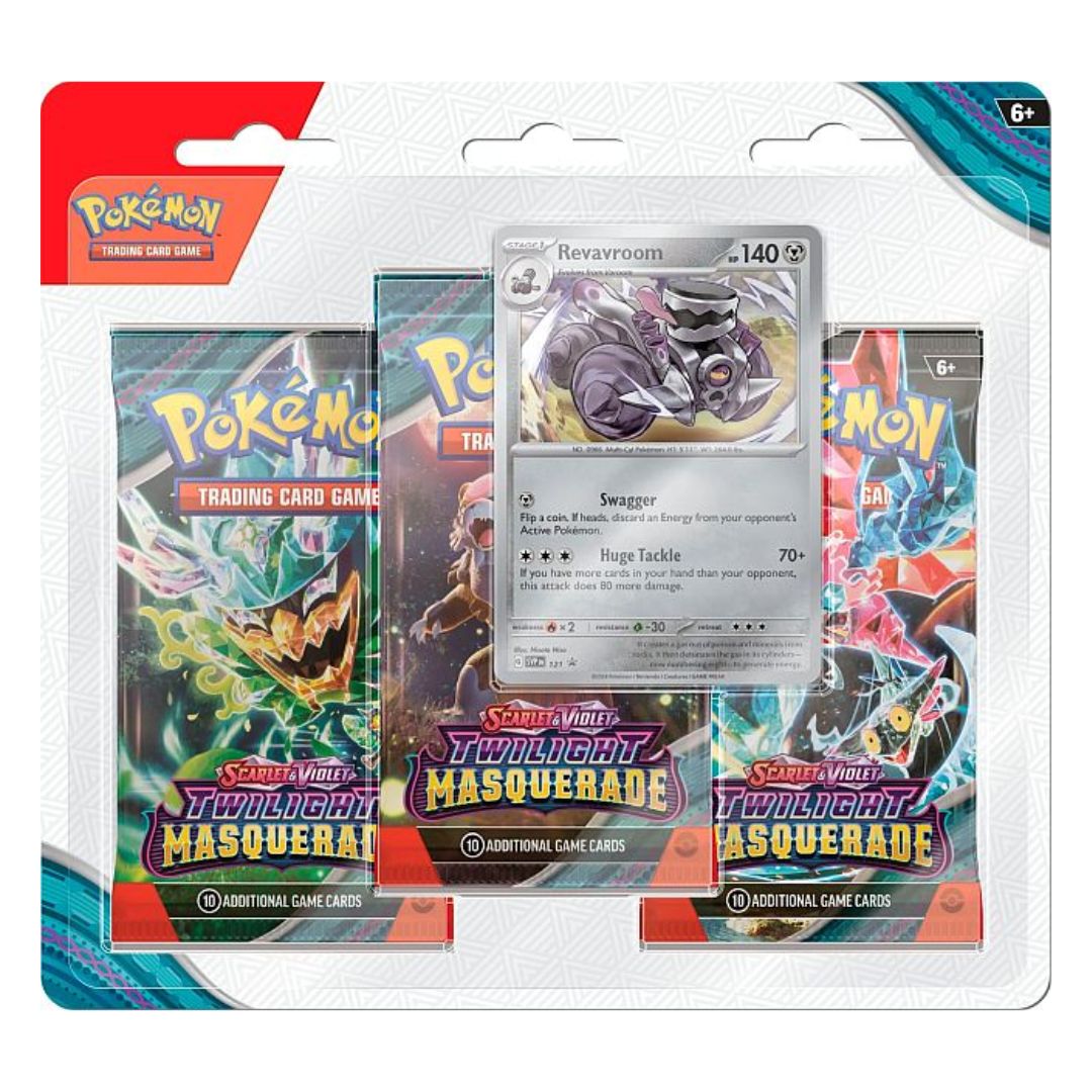Pokémon Scarlet & Violet 6: Twilight Masquerade 3-Pack Blister - Revavroom