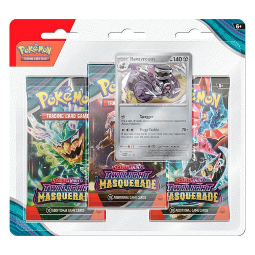 Pokémon Scarlet & Violet 6: Twilight Masquerade 3-Pack Blister - Revavroom