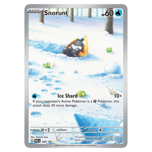 Snorunt Illustration Rare - PAR #188/182 - Pokémon Scarlet & Violet: Paradox Rift