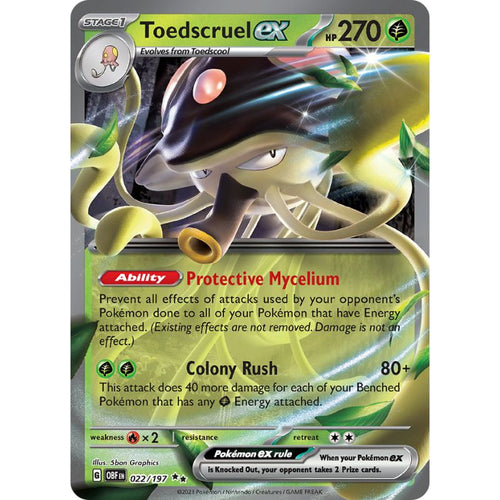 Toedscruel ex - OBF 022/197 - Pokémon Scarlet & Violet: Obsidian Flames
