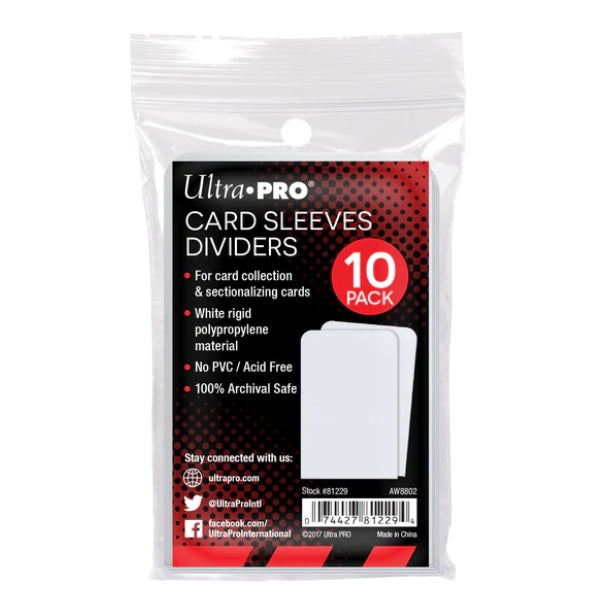Ultra PRO: Semi-Rigid Card Dividers 10st - Vita