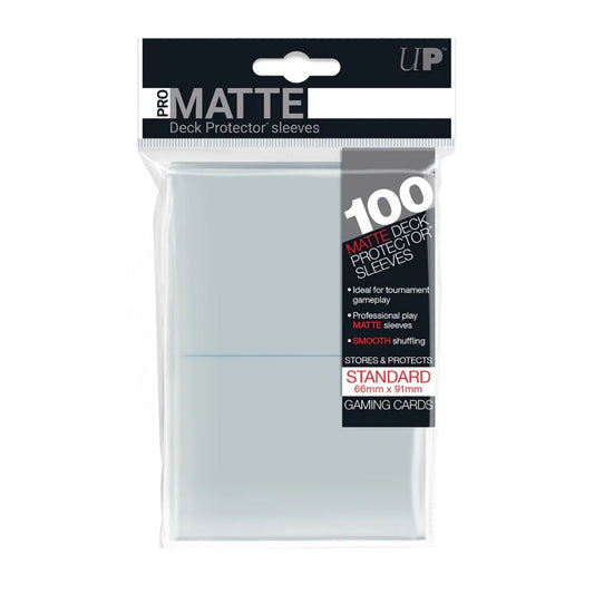 Ultra PRO: Standard Deck Protector Sleeves Pro Matte 100st, Clear