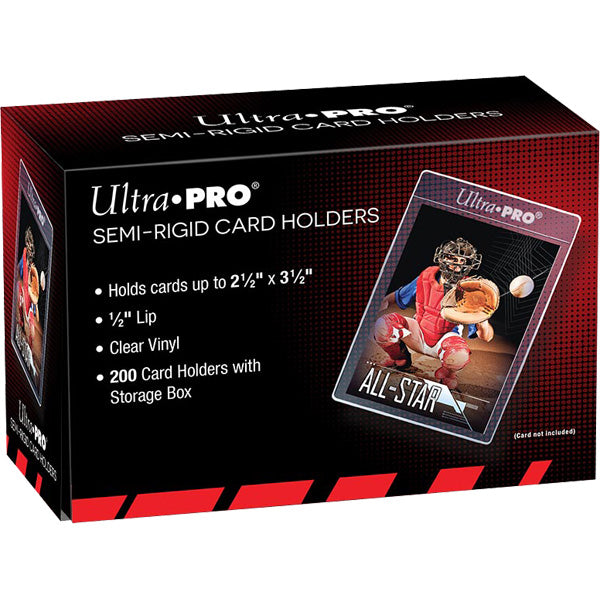 Ultra PRO: Semi Rigid Card Holders: 1/2" Lip - 5st (Från svart låda)