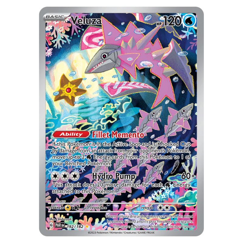 Veluza Illustration Rare - PAR #192/182 - Pokémon Scarlet & Violet: Paradox Rift