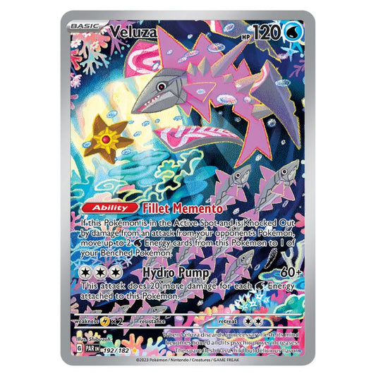 Veluza Illustration Rare - PAR #192/182 - Pokémon Scarlet & Violet: Paradox Rift